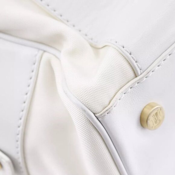 CELINE Mini Boston Handbag 2004 Athens Olympics Limited White Nylon canvas... - Picture 11 of 12
